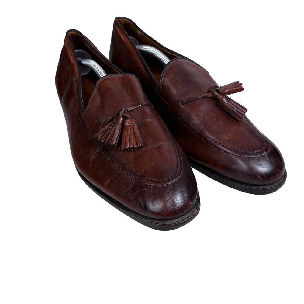 Allen Edmonds Acheson Tassel Loafers Mens 9.5 Brown Leather Dress Shoes Slip On